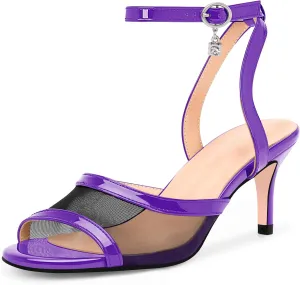 100FIXEO Women's High Heel Sandals - Fashionable Silver Open-Toe Summer Shoes for Weddings, Parties, Office & Evening Events