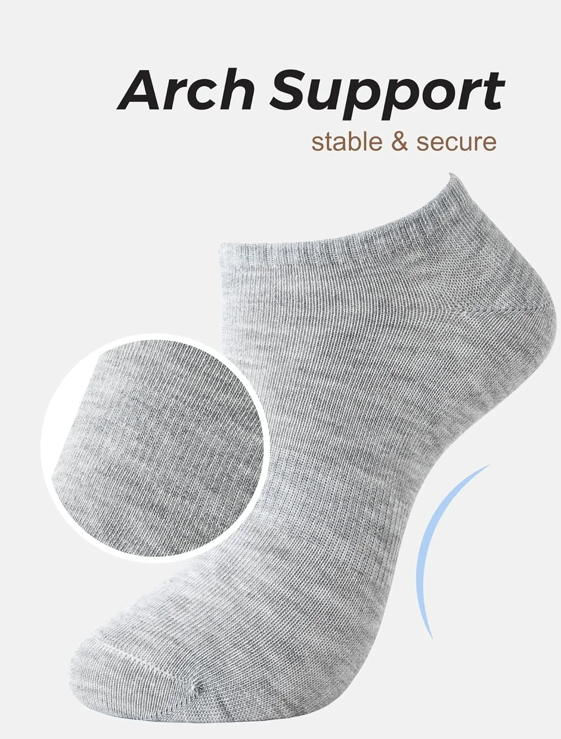 24 Pairs No-Show Socks with Arch Support Ankle Socks Lightweight & Breathable - Perfect for Daily Wear and Sports