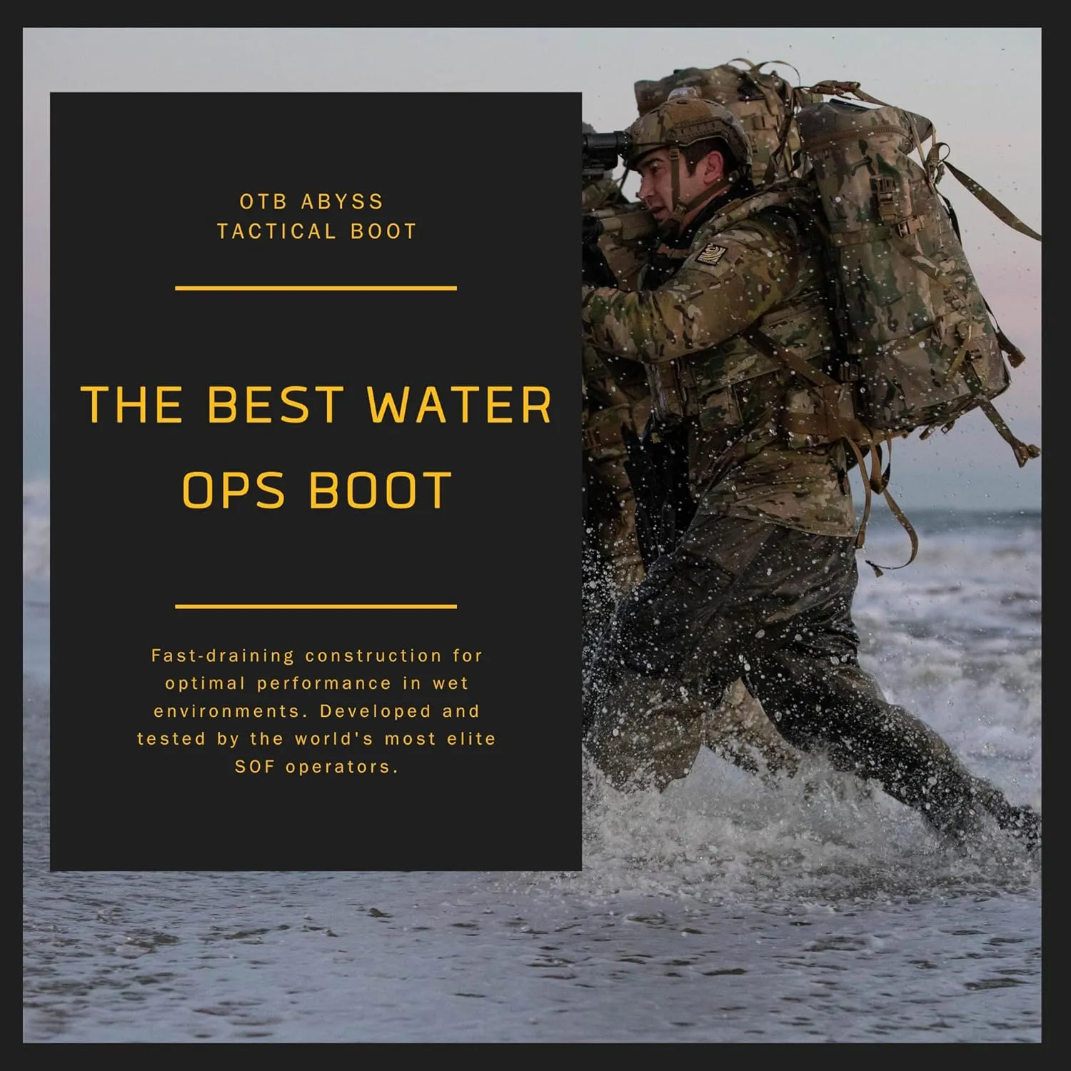 Abyss Tactical Boots – Men’s Lightweight, Water-Friendly Combat Boots with Drainage & Grip for All Terrains