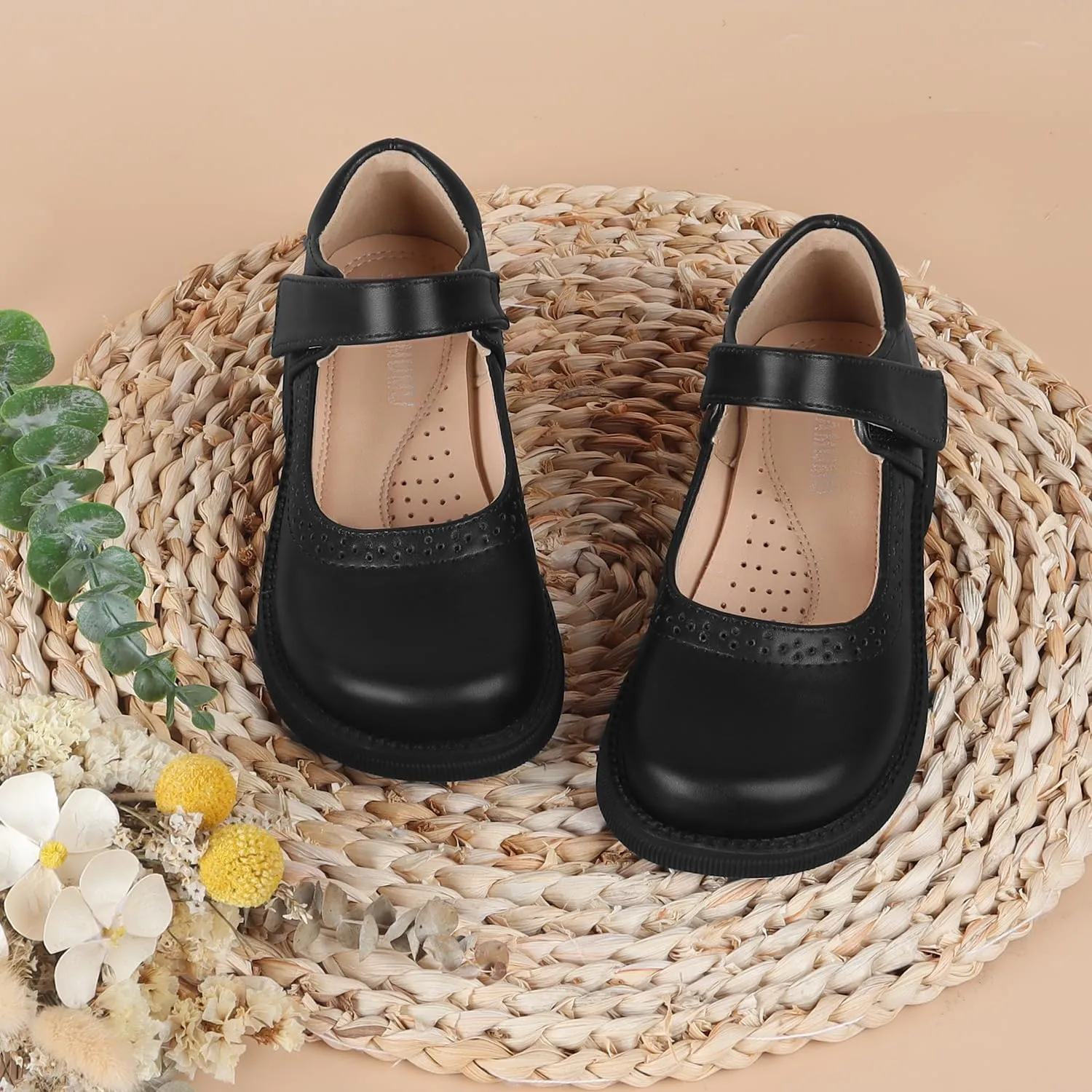 ADAMUMU Little Girls Princess Shoes Glittler Dress Shoes for Gilrs Toddler Girl Heels for Christmas Parties and Holiday Celebrations