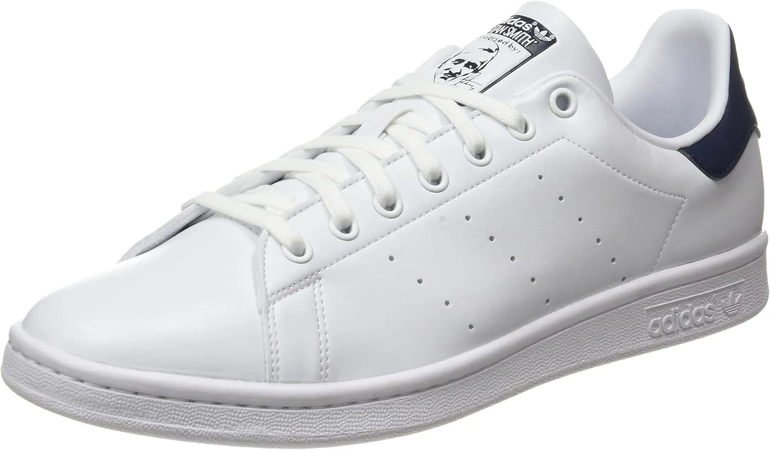 adidas Originals Men's Stan Smith Low Sneakers, FTWR White FTWR White Collegiate Navy, 12.5