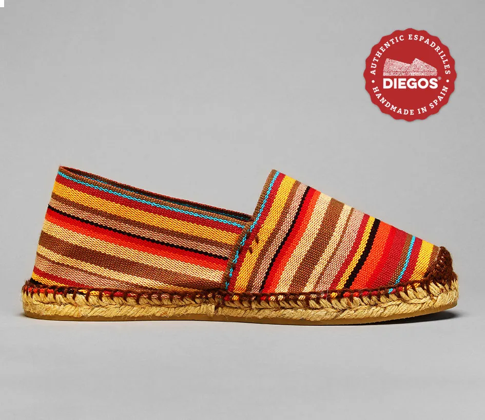 Alpargatas rayas rojas