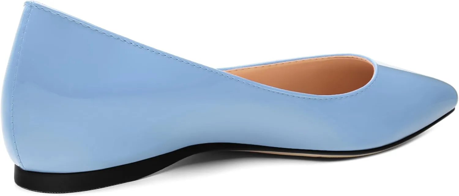 AMBELIGHT Comfy Flats for Women Pointed Toe Slip On Pumps Business Dress Shoe