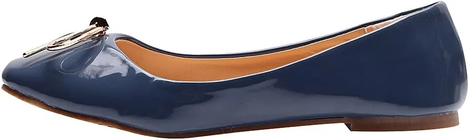 ANUFER Women Lovely Bow Tie Ballerinas Comfy Square Toe Ballet Flats Slippers Pumps Dolly Shoes