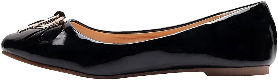 ANUFER Women Lovely Bow Tie Ballerinas Comfy Square Toe Ballet Flats Slippers Pumps Dolly Shoes
