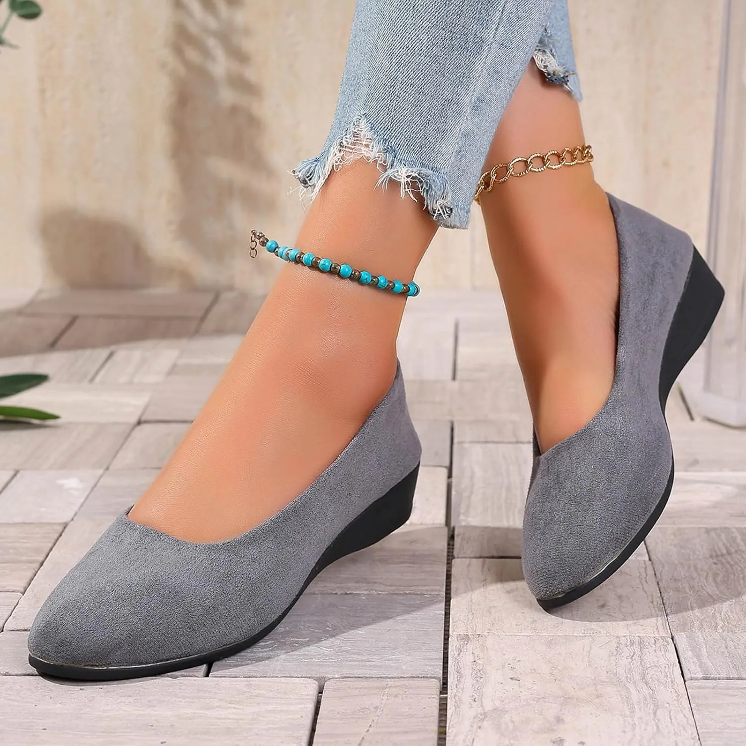 Ballerina Flats For Women With Arch Support Ballet Shoes Round Toe Slip On Dressy Casual Office Work Comfort Sandal