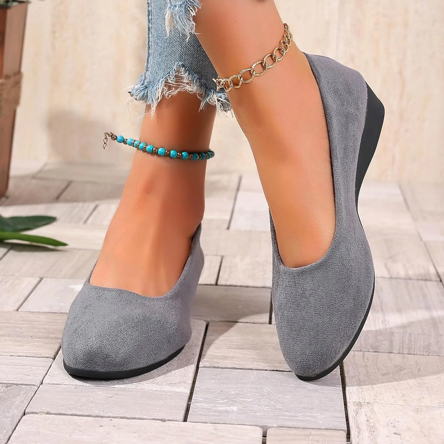 Ballerina Flats For Women With Arch Support Ballet Shoes Round Toe Slip On Dressy Casual Office Work Comfort Sandal
