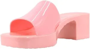BAMBOO Jelly Chunky Block Heel Sandals