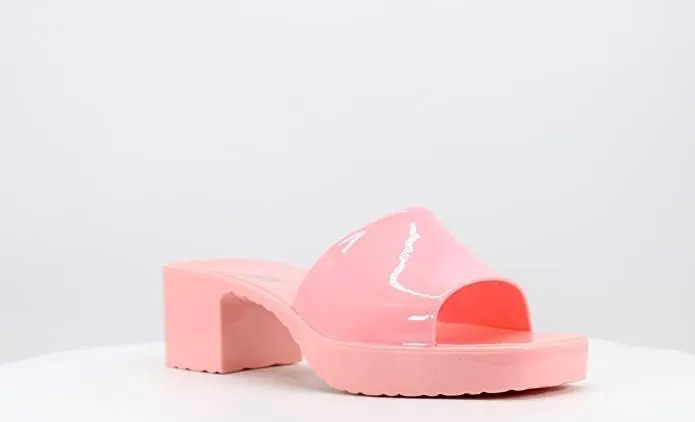 BAMBOO Jelly Chunky Block Heel Sandals