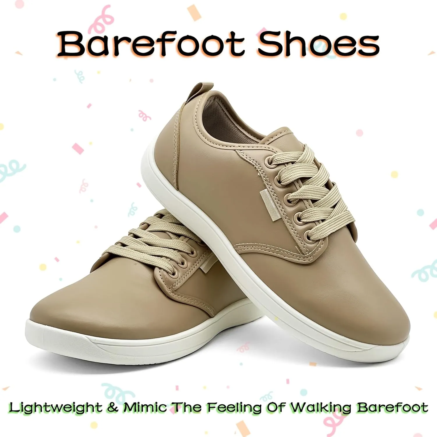 Barefoot Shoes Men Women Zero Drop Minimalist Soft Feel Wide Toe Box Non-Slip Comfortable Walking & Hiking Sneakers