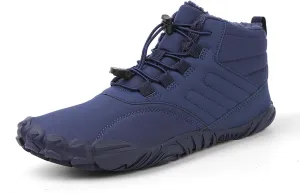 Barefoot Shoes Men's Womens Wide Toe Box Winter Trail Runner Minimalist Zero Drop Sole Cotton Boots Fur Lined Hiking Walking Shoes