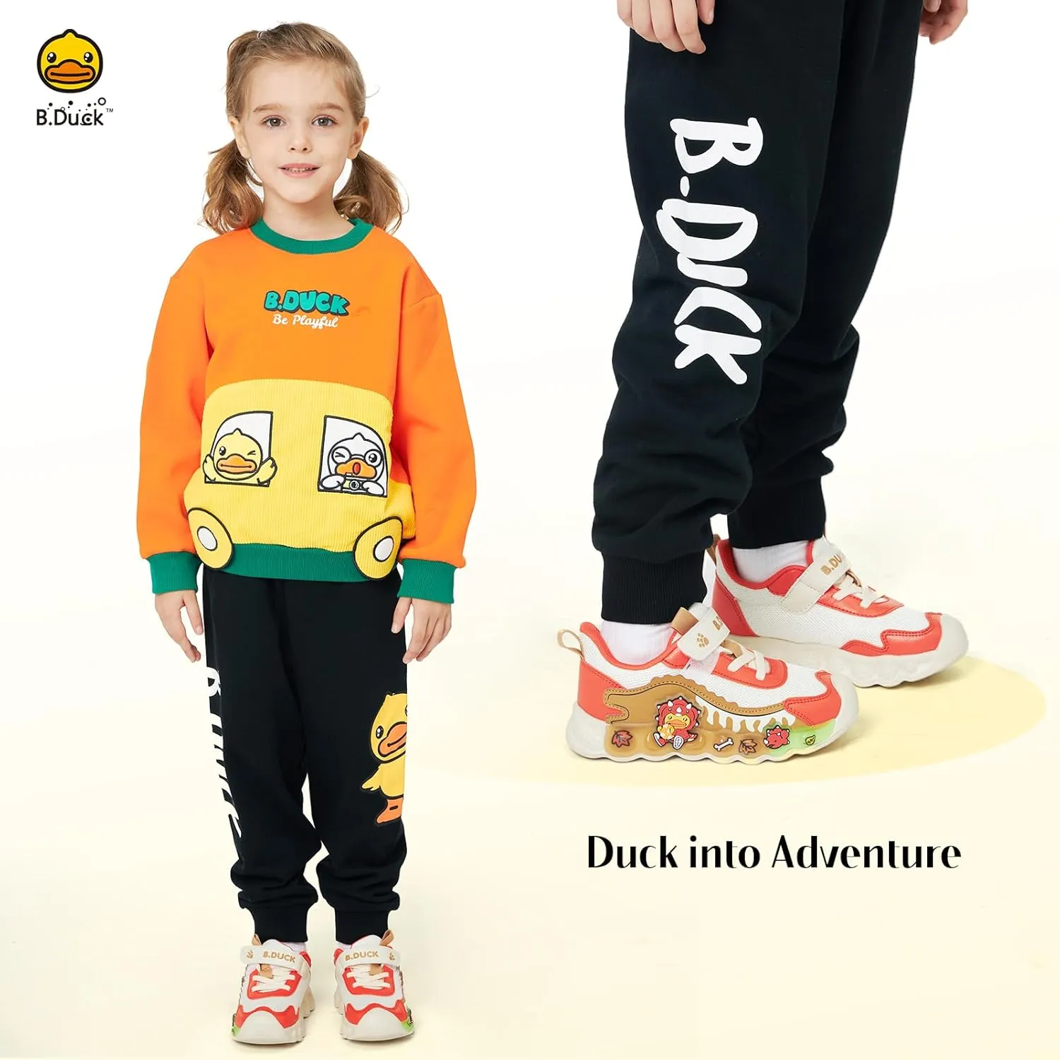 B.Duck Toddler Shoes for Girl and Boy Kids Shoes Toddler Sneakers Girls Shoes [Cute Cartoon Duck] Toddler Running Shoes Toddler Sneakers for Toddler/Little Kid Shoes Size 6-12