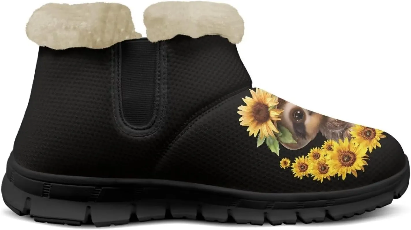 Binienty Warm Snow Boots for Women Winter Slip On Ankle Booties for Outdoor Travel