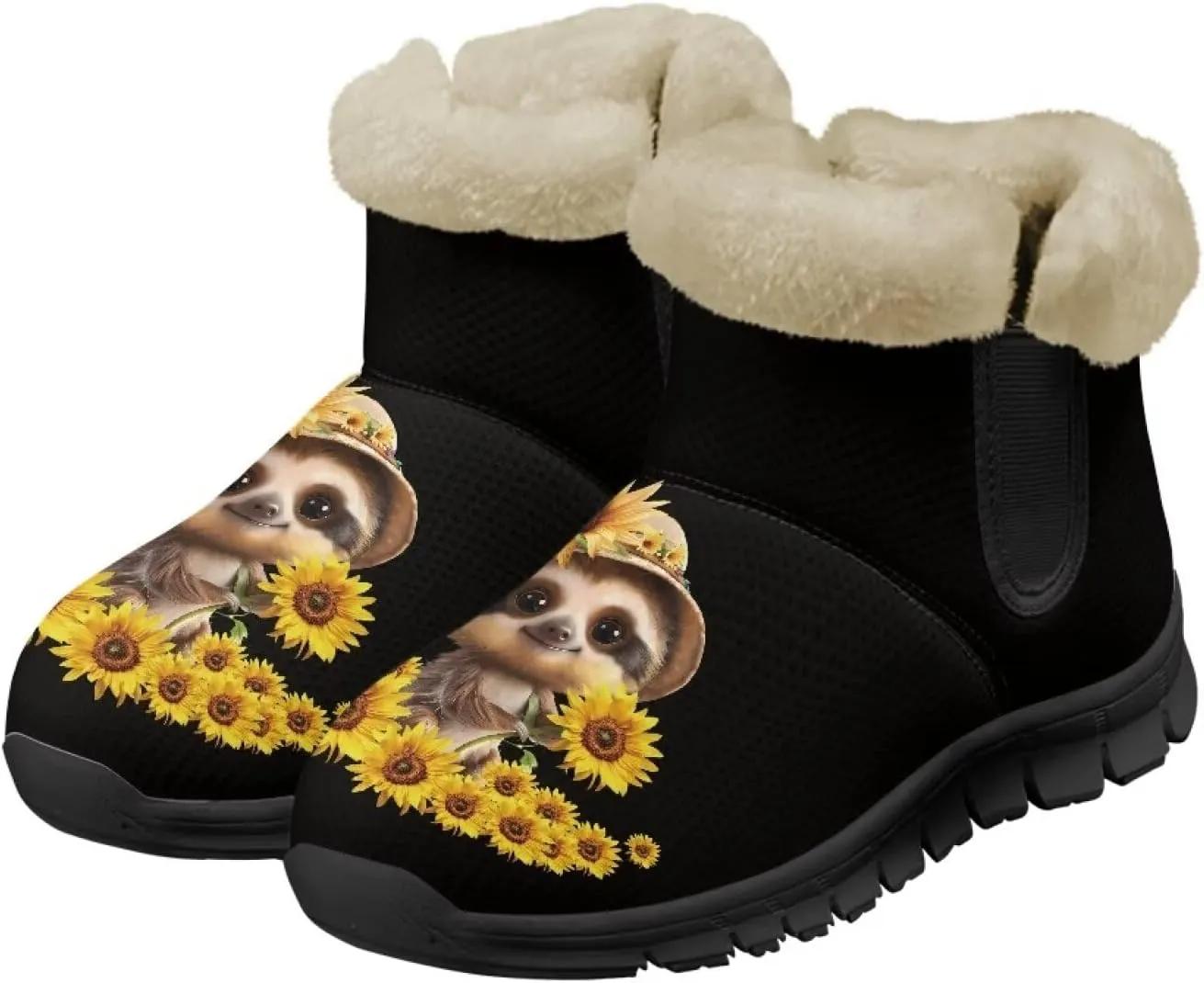 Binienty Warm Snow Boots for Women Winter Slip On Ankle Booties for Outdoor Travel