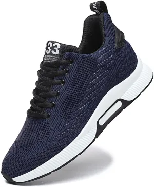 BMINFEE Men's Invisible Height Increasing Elevator Shoes Lightweight Sport Shoes Height-Boosting Breathable Lace up Sneakers 2.4 Inches