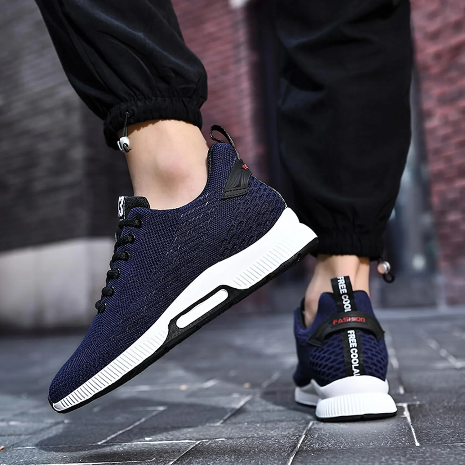 BMINFEE Men's Invisible Height Increasing Elevator Shoes Lightweight Sport Shoes Height-Boosting Breathable Lace up Sneakers 2.4 Inches