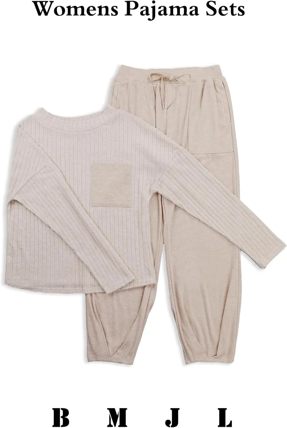 BMJL Womens Lounge Set Pajamas Long Sleeve Top and Sweat Pants Sweater Set 2 Pieces Outfits Fall 2024