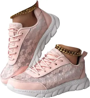 Breathable Lace-up Round Toe Sneakers