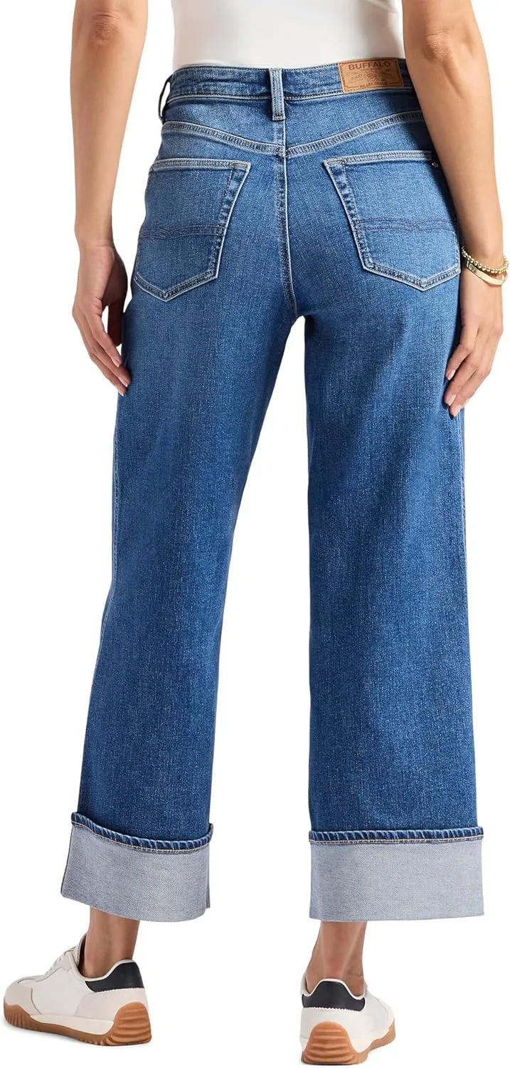 Buffalo David Bitton Women's High Rise Wide Leg Cropped Addisson