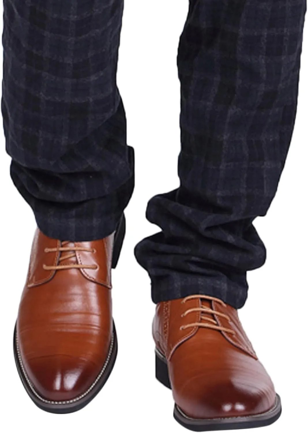 Business Tuxedo Shoes for Men Lace Up Pointed Toe Wedding Oxfords Shoes Fashion Retro Modern Formal Prom Dress Shoes