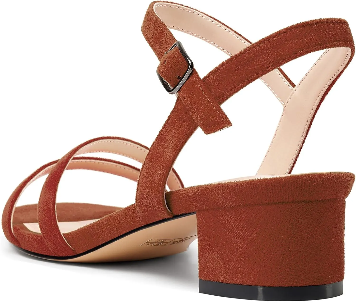 Castamere Womens Low Chunky Block Kitten Heel Open Toe Ankle Strap Slingback Sandals Gladiator Prom Dress 1.2 Inches Heels