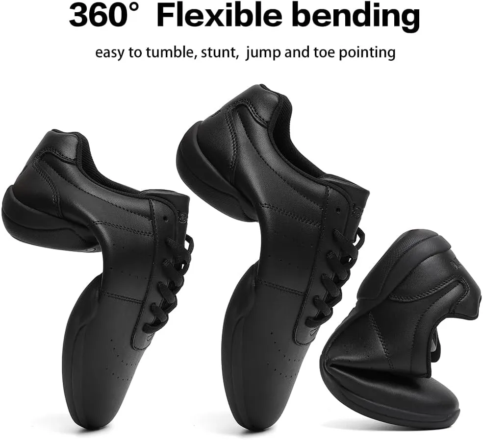 Cheer Shoes for Women White Cheerleading Athletic Dance Shoes Flats Girls Tennis Walking Sneakers
