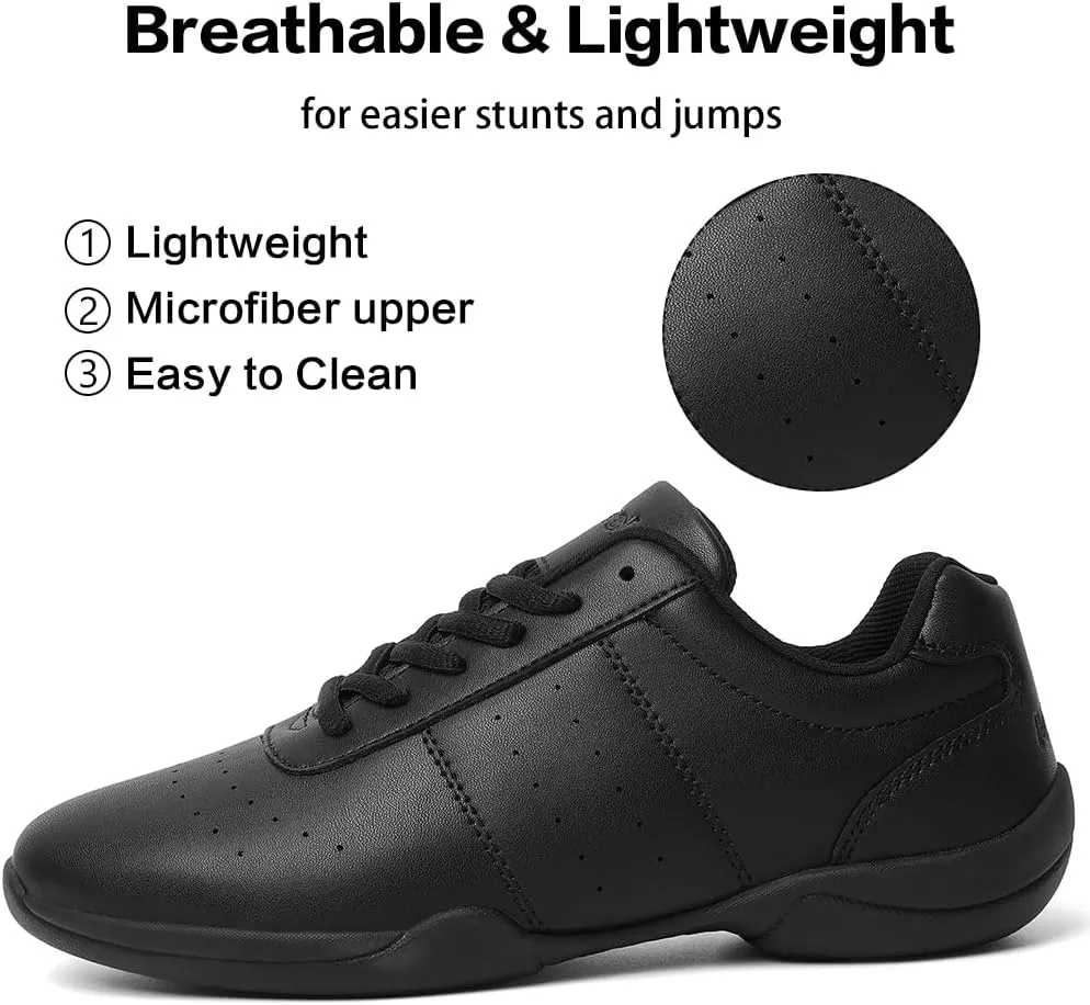 Cheer Shoes for Women White Cheerleading Athletic Dance Shoes Flats Girls Tennis Walking Sneakers