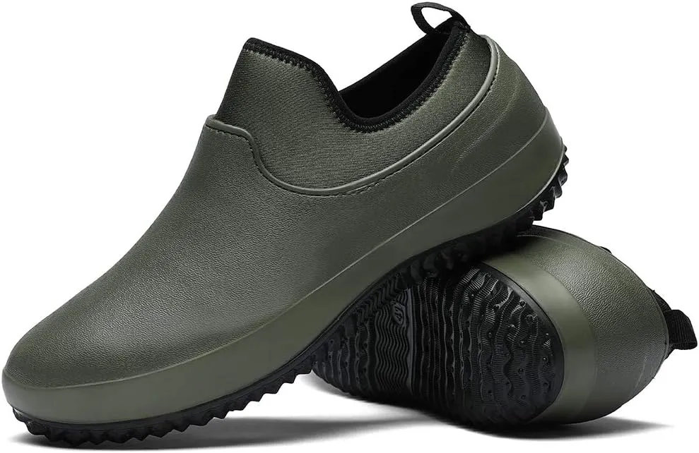 Chef Shoes Kitchen Work Shoes Nurse Shoes Anti-Slip Rain Shoes Outdoor Couple Shoes Waterproof Shoes Mens Gardening Waterproof Rain Boots for People Working in Slippery Working Environments