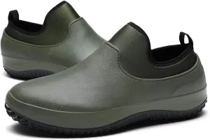 Chef Shoes Kitchen Work Shoes Nurse Shoes Anti-Slip Rain Shoes Outdoor Couple Shoes Waterproof Shoes Mens Gardening Waterproof Rain Boots for People Working in Slippery Working Environments
