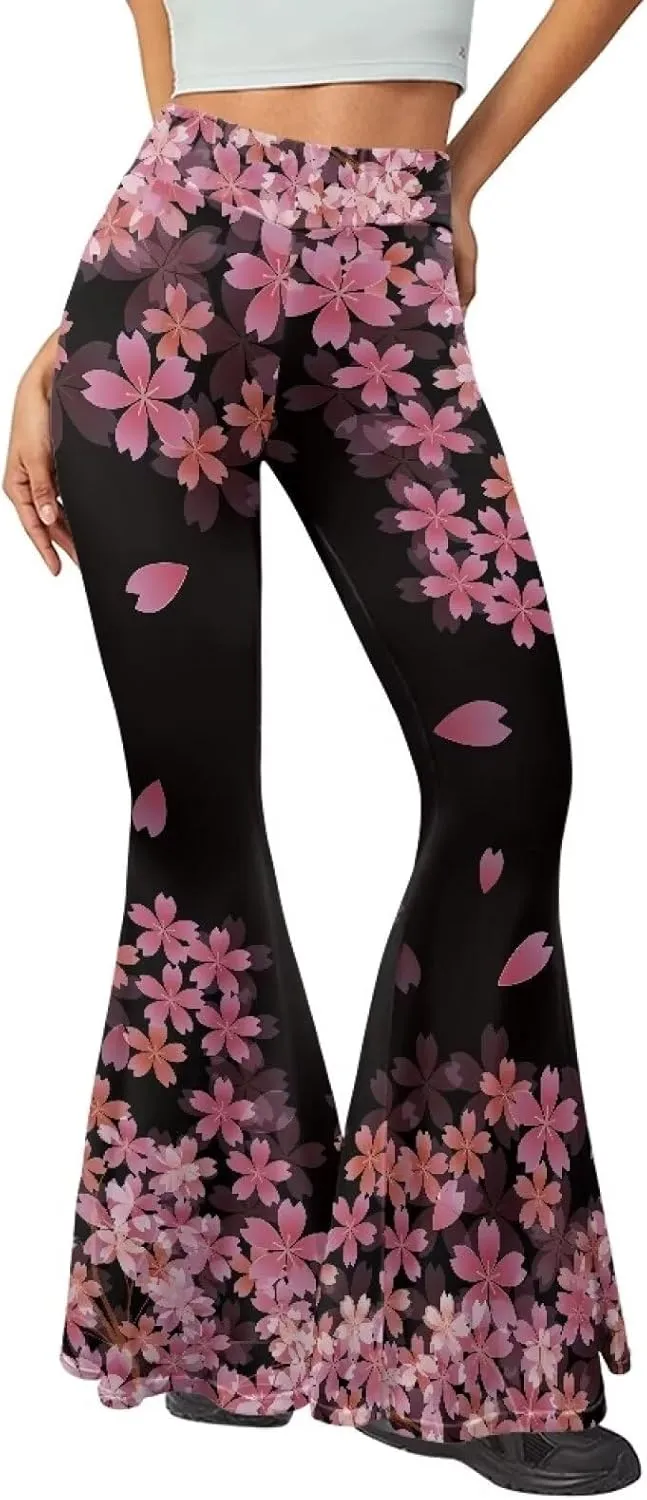 Christmas Flare Yoga Pants for Women High Waist Tummy Control Yoga Leggings Bootcut Workout Pant，S-2Xl
