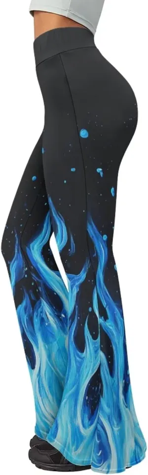 Christmas Flare Yoga Pants for Women High Waist Tummy Control Yoga Leggings Bootcut Workout Pant，S-2Xl