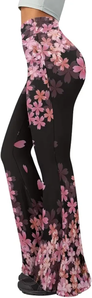 Christmas Flare Yoga Pants for Women High Waist Tummy Control Yoga Leggings Bootcut Workout Pant，S-2Xl