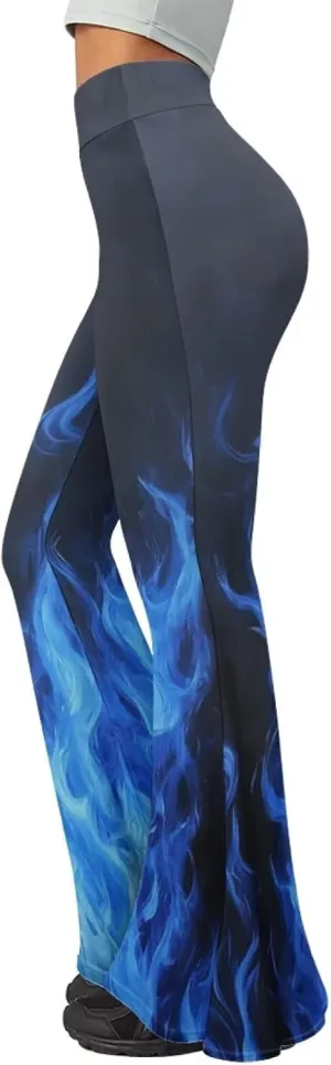 Christmas Flare Yoga Pants for Women High Waist Tummy Control Yoga Leggings Bootcut Workout Pant，S-2Xl