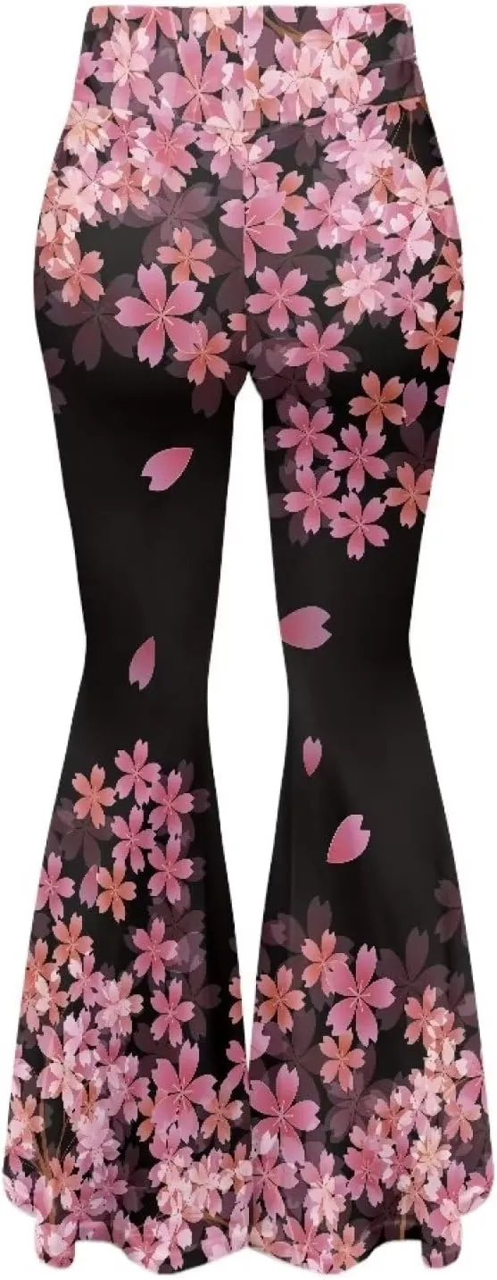 Christmas Flare Yoga Pants for Women High Waist Tummy Control Yoga Leggings Bootcut Workout Pant，S-2Xl