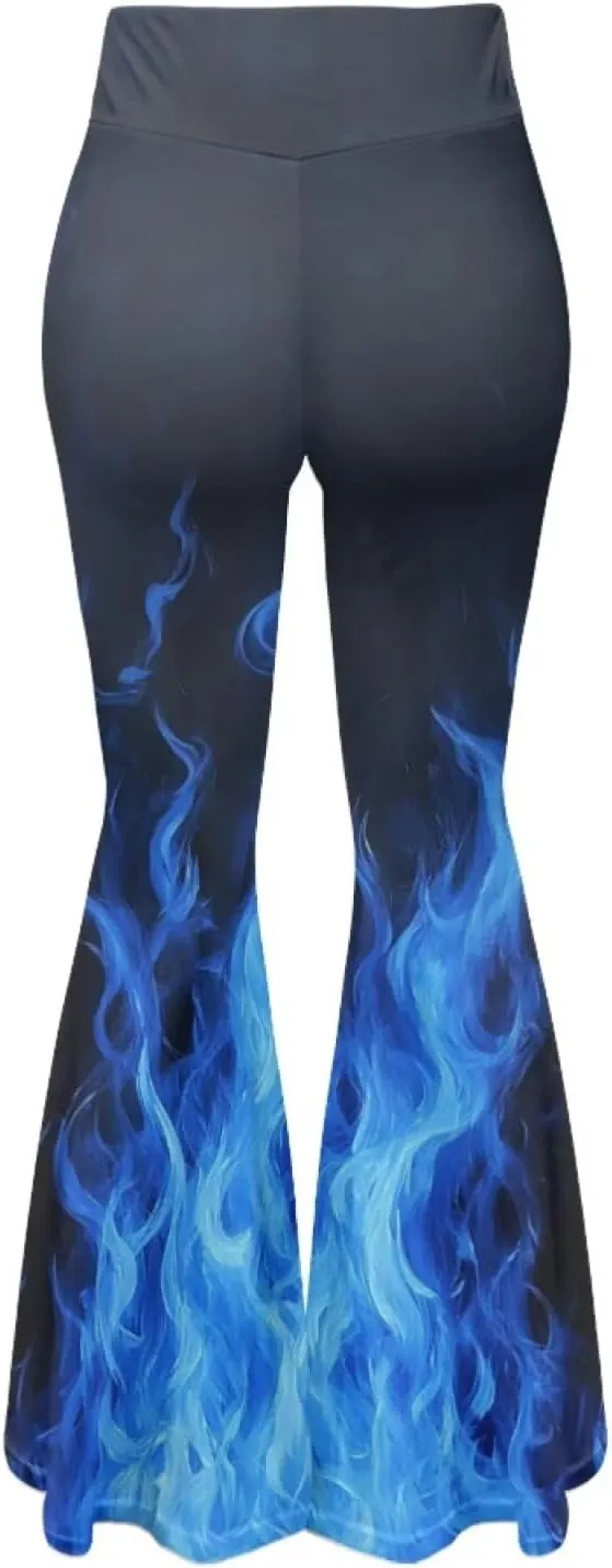 Christmas Flare Yoga Pants for Women High Waist Tummy Control Yoga Leggings Bootcut Workout Pant，S-2Xl