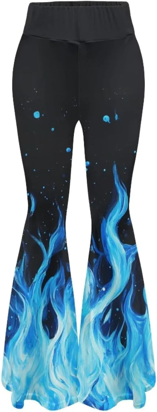 Christmas Flare Yoga Pants for Women High Waist Tummy Control Yoga Leggings Bootcut Workout Pant，S-2Xl
