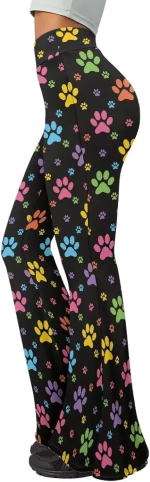 Christmas Flare Yoga Pants for Women High Waist Tummy Control Yoga Leggings Bootcut Workout Pant，S-2Xl