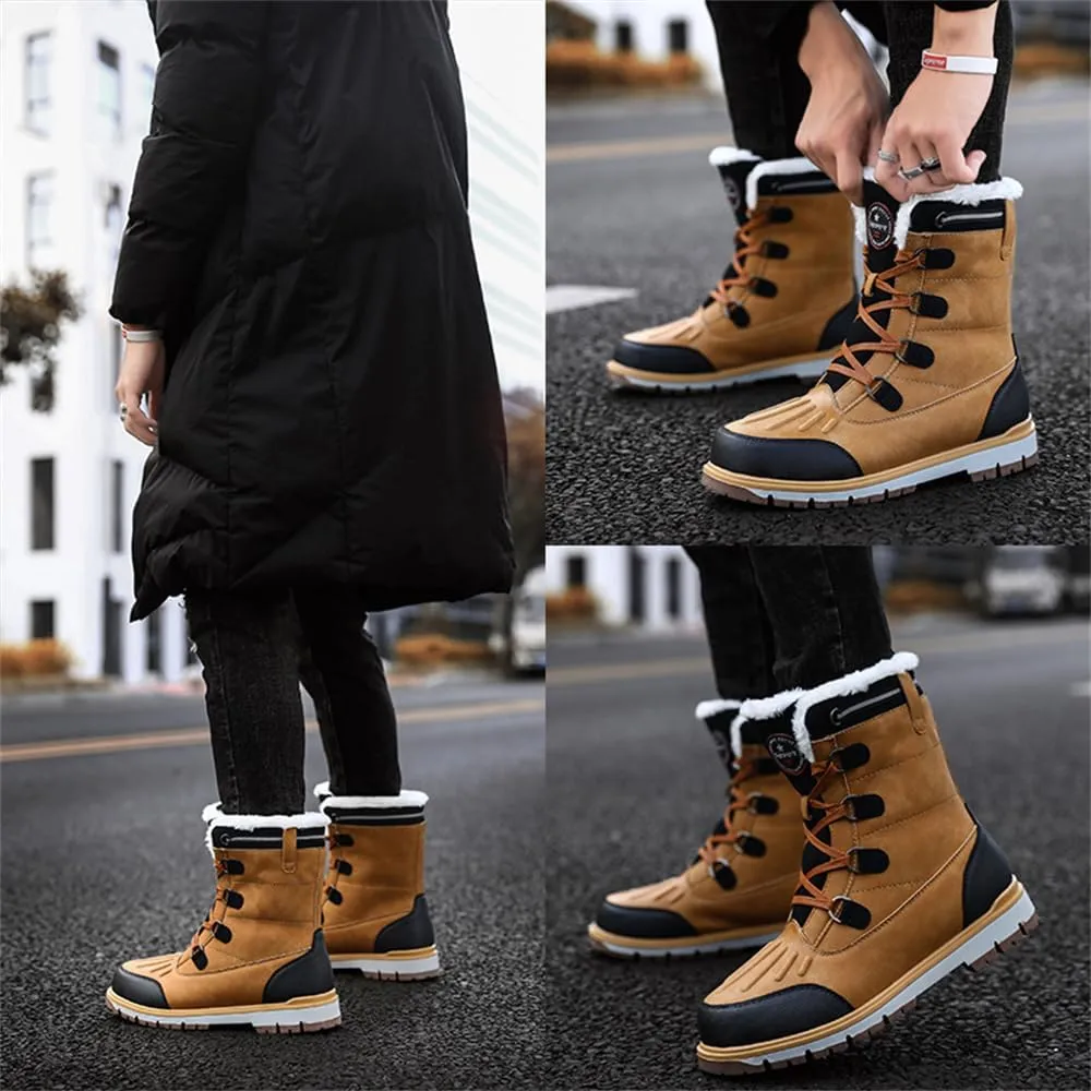 CHUUMEE Mens Winter Snow Boots Water Resistant Warm Fur Lined Anti Slip Work Ankle Shoes Outdoor Lightweight Hiking Trekking Boot