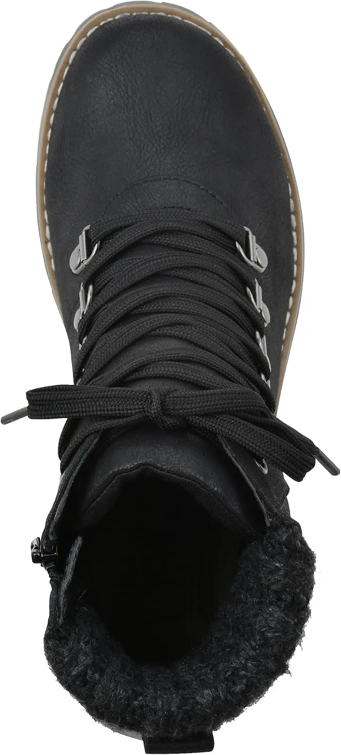 CLIFFS BY WHITE MOUNTAIN Women's Shoes Primed Lugged Lace-Up Ankle Bootie