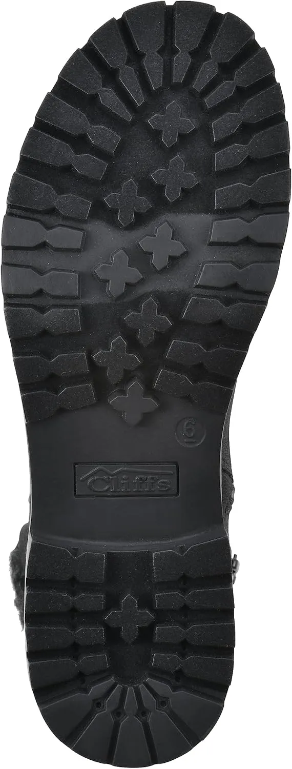 CLIFFS BY WHITE MOUNTAIN Women's Shoes Primed Lugged Lace-Up Ankle Bootie