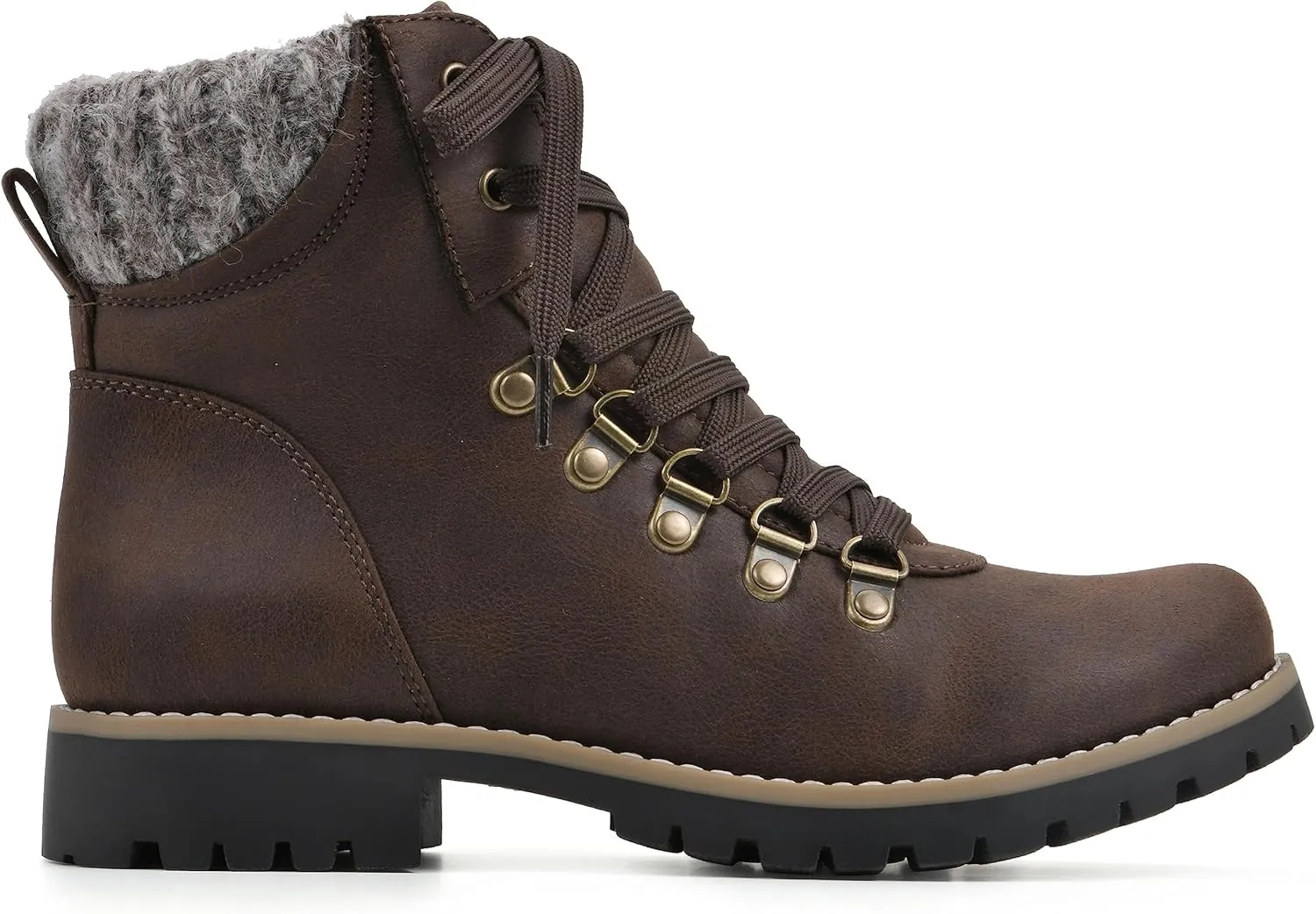 CLIFFS BY WHITE MOUNTAIN Women's Shoes Primed Lugged Lace-Up Ankle Bootie