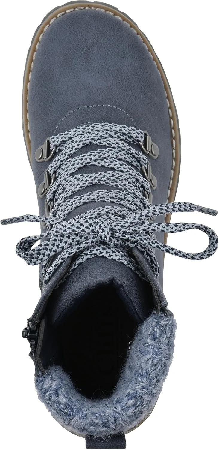CLIFFS BY WHITE MOUNTAIN Women's Shoes Primed Lugged Lace-Up Ankle Bootie