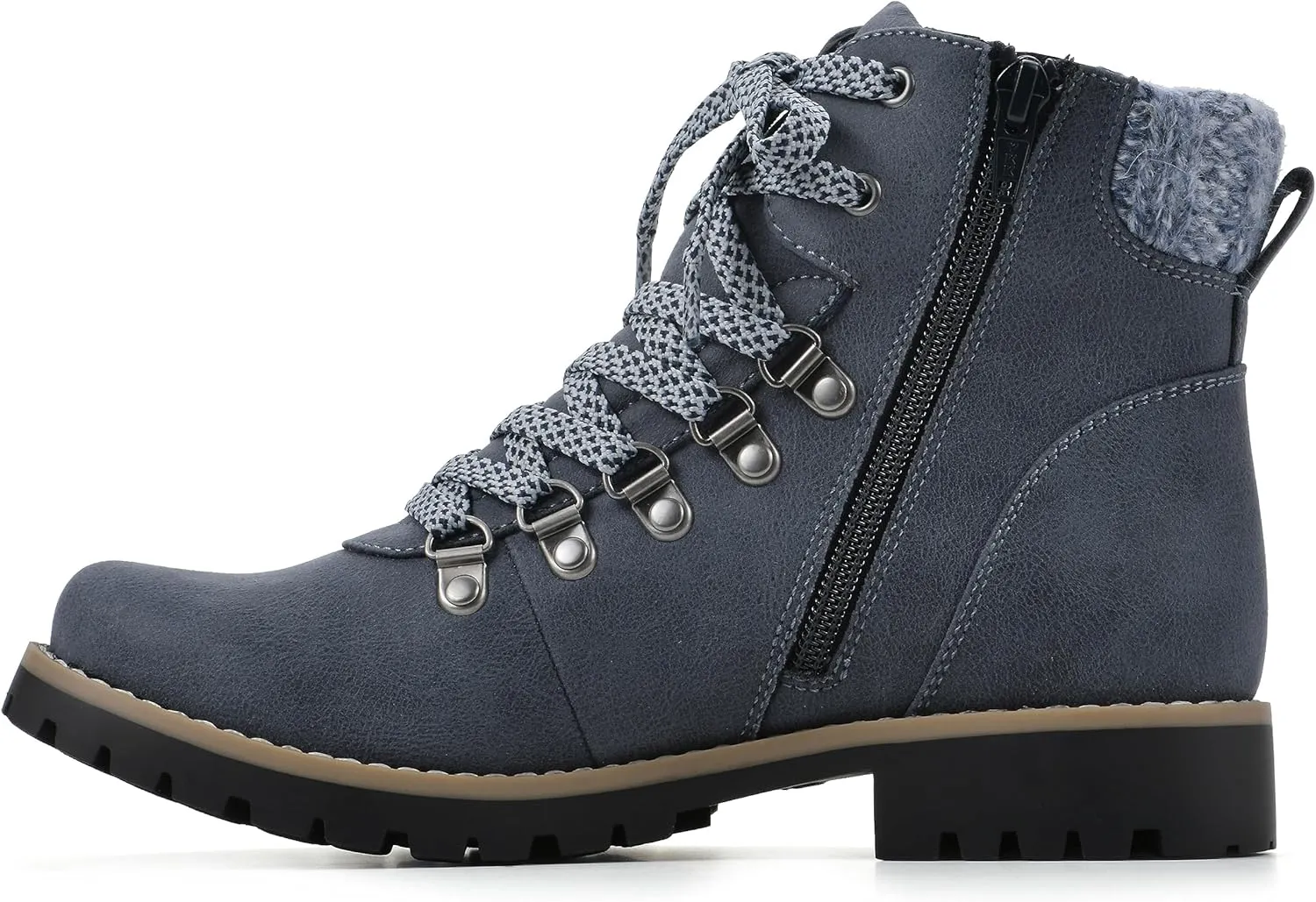 CLIFFS BY WHITE MOUNTAIN Women's Shoes Primed Lugged Lace-Up Ankle Bootie