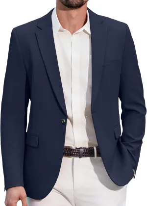 COOFANDY Men's Casual Blazer Regular Fit Lightweight Sport Coats One Button Suit Jacket Dress Blazer Jackets