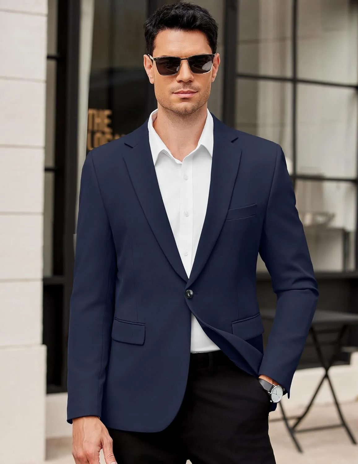 COOFANDY Men's Casual Blazer Regular Fit Lightweight Sport Coats One Button Suit Jacket Dress Blazer Jackets