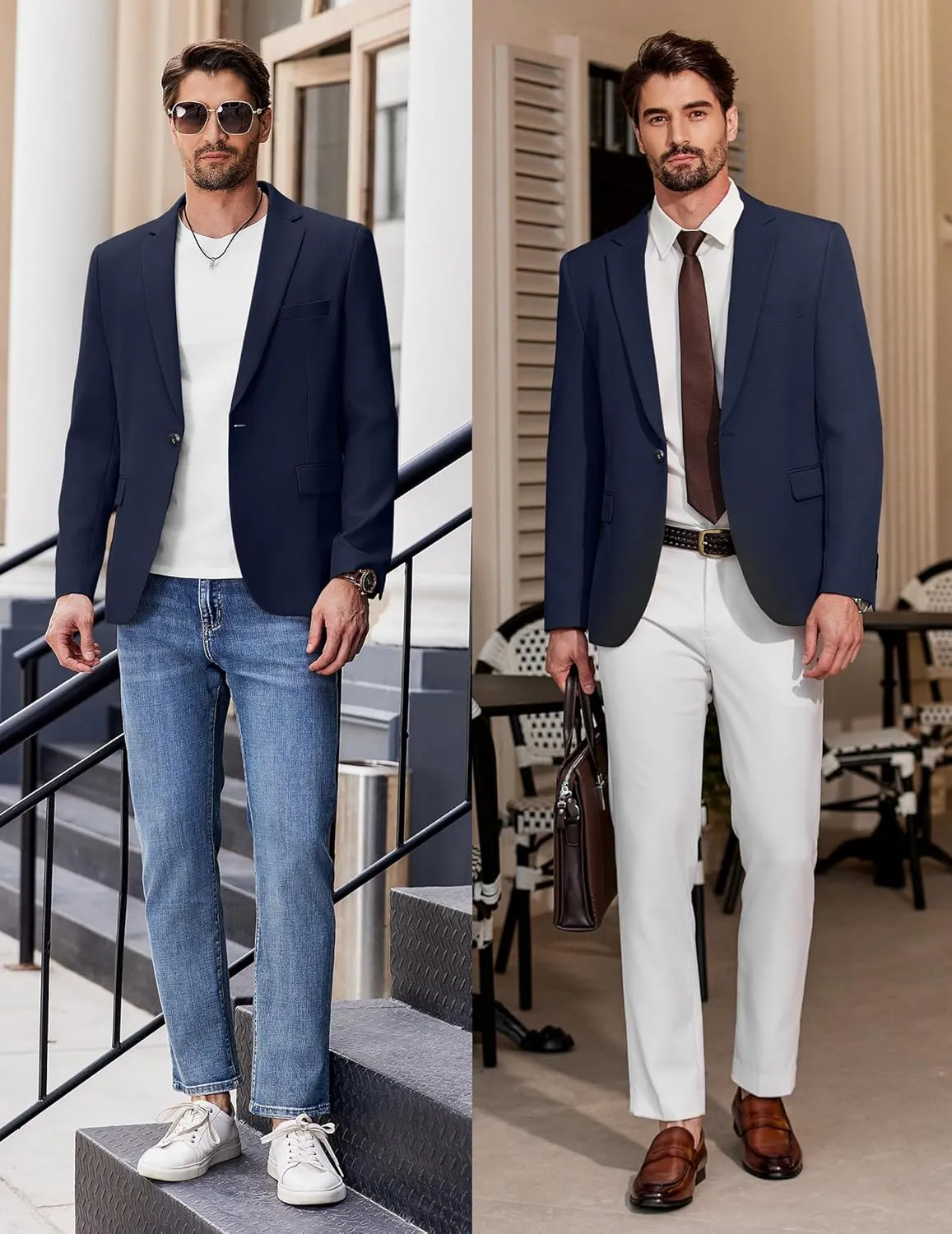 COOFANDY Men's Casual Blazer Regular Fit Lightweight Sport Coats One Button Suit Jacket Dress Blazer Jackets