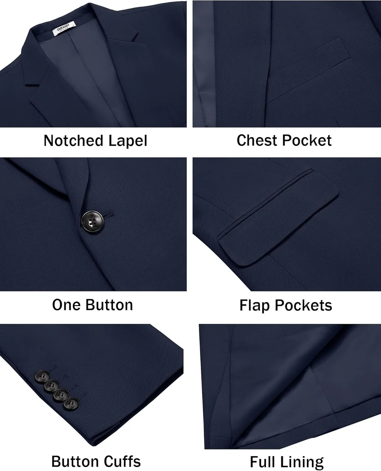 COOFANDY Men's Casual Blazer Regular Fit Lightweight Sport Coats One Button Suit Jacket Dress Blazer Jackets