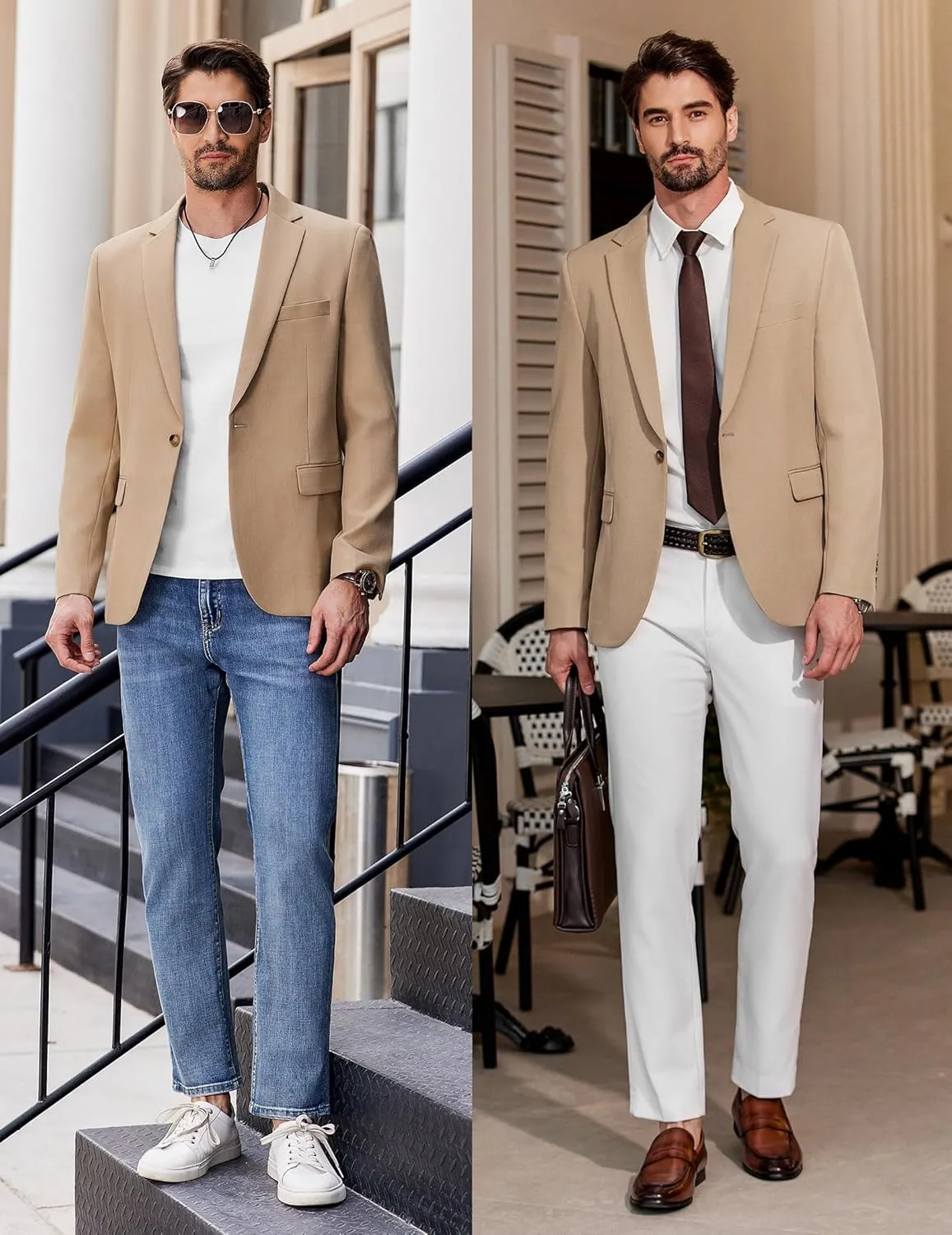 COOFANDY Men's Casual Blazer Regular Fit Lightweight Sport Coats One Button Suit Jacket Dress Blazer Jackets