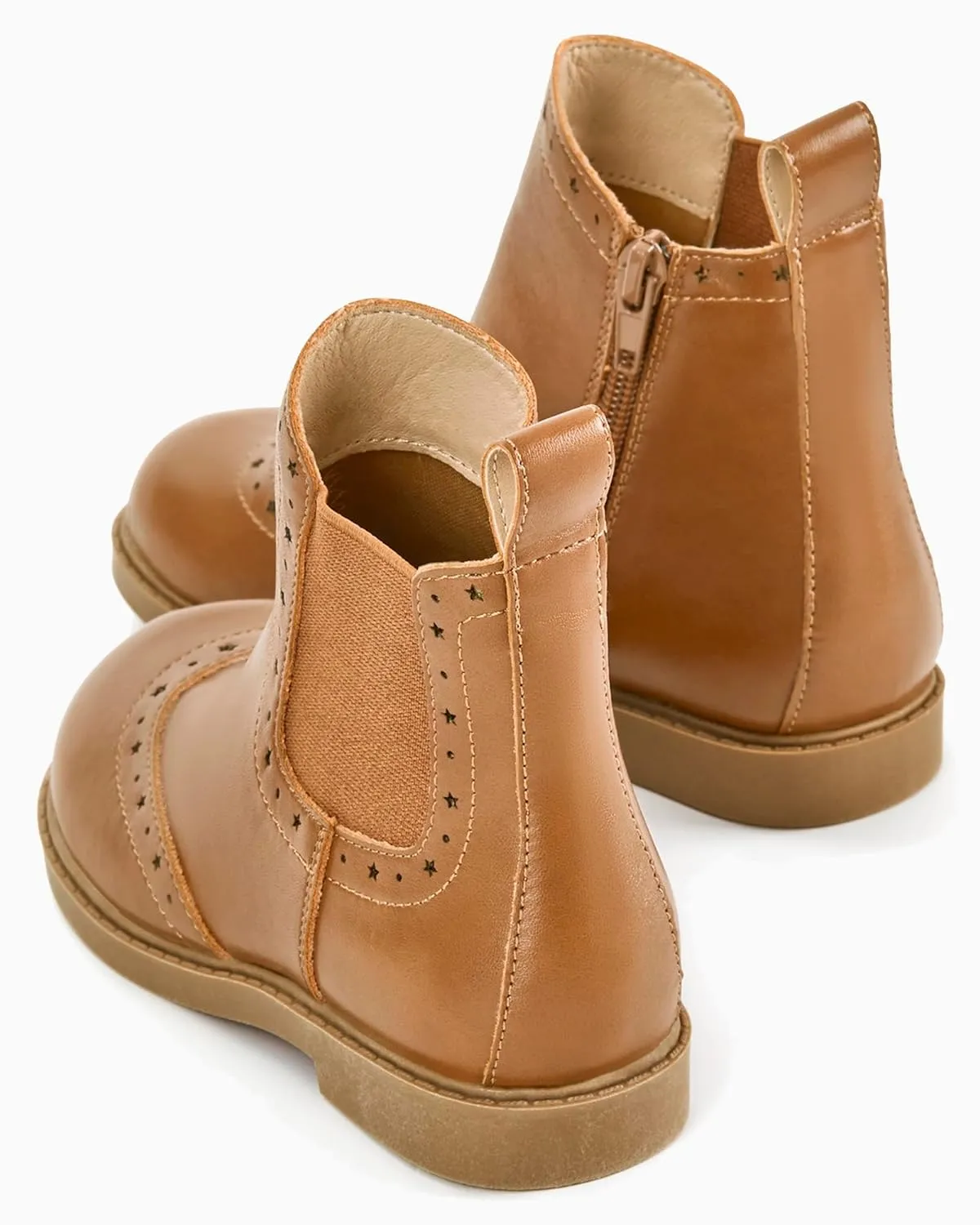 Coutgo Girls Chelsea Ankle Boots Side Zipper Comfortable Combat Dress Booties for Toddler/Little Kid/Big Kids