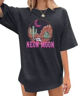 Cowgirl Oversized Tshirts Women Western Cowboy Shirt Retro Country Music Tee Casual Short Sleeve Loose Tops